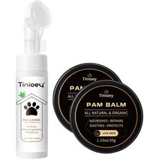 강아지 발 관리 키트 | 식물성 노린스 클리너 (6.8온스) 올 내추럴 핥기 안전 밤 (1.23온스*2온스) 보호제 보습제 수더로 건조 갈라진 코 팔꿈치 위 제품, 강아지 발 관리 키트 | 식물성 노린스 클리너 (6.8, 1개