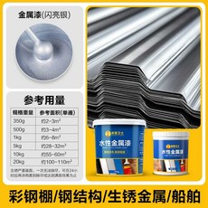 녹제거제 녹변환제 셀프 철제품 부식 차량 하부 부식 방지제, 6 샤이니 실버 방청 부식 방지 금속 페인트 공구세트, 1개