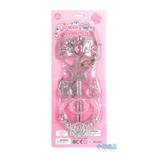 小胡玩具 粉鑽皇冠飾品組 扮家家酒 兒童玩具, 1個