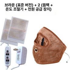 안면찜질기 전기 온열 마비 구안와사 케어 가정용 마사지, 뜸 테라피 페이스 마스크 + 약팩 2개, 기본 패키지