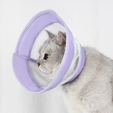 강아지 고양이 넥카라 메쉬 깔대기 중성화 소형견 중형견 초경량, 1개, 핑크