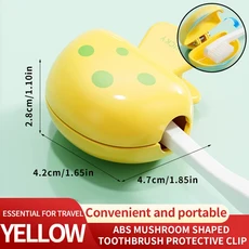 1PC - 가정과 여행에 필수적인 다양한 칫솔에 적합한 고품질의 귀여운 강력한 보호 캡, 02 Yellow Color