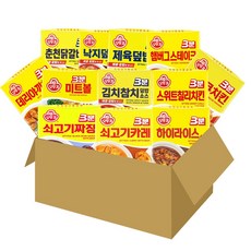 오뚜기 3분요리 12종(쇠고기카레+쇠고기짜장+하이라이스+김치참치덮밥+낙지덮밥+제육+춘천닭갈비+미트볼+햄버그스테이크+데리야끼치킨+바베큐치킨+스위트칠리치킨), 1개
