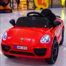 유아용 포르쉐 전동차 린이 전기 자동차 레트로 이중도어 원격자율주행 4륜 전동차, 전기 구동, 레드+이중도어+원격제어+자율주행+라이트+음악, 1개