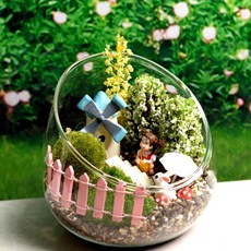 테라리움 유리 용기 12cm 경사가 있는유리돔 1개 kdy*3977YT