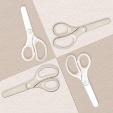 아티바바 어린이 안전가위 (택1) 오른손 왼손, 베이지(왼손 가위)