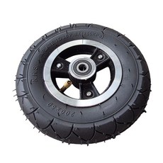 데일리쇼핑 전동킥보드 호환 8인치 타이어튜브 타이어휠 세트 킥보드 부품 액세서리 호환, 2개, 블랙휠+타이어+타이어주브