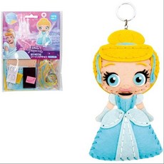디즈니 프린세스 신데렐라 캐릭터인형 키링 만들기 DIY키트 바느질키트 가방악세사리, 1개