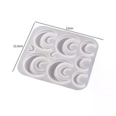 레진 몰드 공예 아트 재료 귀걸이 펜던트 실리콘 DIY 에폭시 수지 원형 삼각형 목걸이 열쇠 고리 만들기 액세서리, G. Earring 16