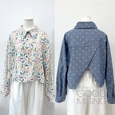 트임크롭셔츠 패턴 도안 옷본 홈패션 M L, 1개