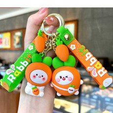당근 토끼 캐릭터 열쇠고리 자동차 가방 키홀더 에어팟 키링 스트랩 사은품증정, 1개, B타입