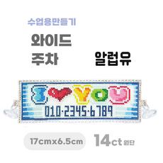 [해피스티치] 실 십자수 주차 세트 14CT (대) 모든 재료 포함 / 실과 바느질 만들기, 알럽유, 1개