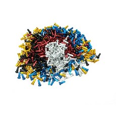 X-FREE【100顆】彩色 幅條頭 鋁合金12mm#14G 自行車14番 輻條輻帽 幅帽 鋼絲用 鋁頭【B11-92】, 1個, 金色