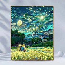 SL 26면 보석십자수, 1세트, 달빛 속 반딧불의 노래