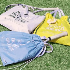 빅토리랩 TENNIS 에센셜 드로우 스트링 백 짐색, 옐로우, 1개