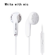 빛나는 판다 이어버드 헤드폰 검정 15.4mm black 게임 Bright 음악 PPS 1) 인이어 밝은 스텔라 다이나믹 하이파이 드라이버 일본 플랫 모니터 이어폰 헤드셋, 6) White Mic, 1개