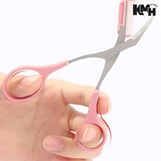 눈썹가위 눈썹깎기 눈썹관리 눈썹정리가위, 눈썹가위-단품, 1개, 핑크