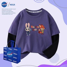 NASA 假兩件長袖上衣 瘋狂動物城系列