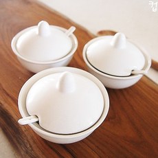 심플 뚜껑종지[오븐용도자기] hlb0440, 뚜껑미니종지, 1개, 화이트