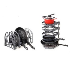 주방조리도구 냄비 후라이팬 5단 정리선반 수납선반 보관대 정리대 걸이, H-후라이팬정리대5단