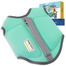 랩릿 강아지 구명조끼 XS-L 수영복 래쉬가드 소형견 중형견 대형견, 민트, 1개