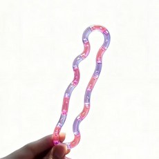 水晶扭扭樂 舒壓玩具, 1個, 水晶扭扭樂【透明+紫色+粉色】