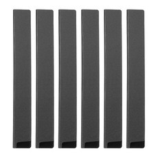 uxcell 6개 세트 나이프 끝부분 커버 320mm×38mm A B S 제조 나이프 커버 블레이드 프로텍터 주방용 만능 나이프 시스 검정