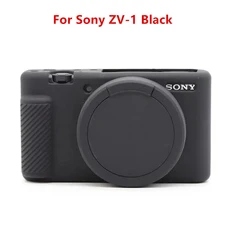 소프트 실리콘 갑옷 카메라 바디 케이스 소니 알파 A7II A7R2 A6000 ZV-E10 고무 커버 스킨, 13 ZV-1 Black