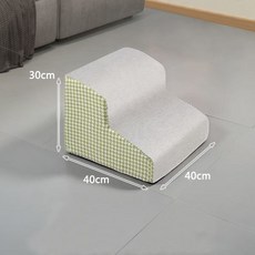 寵物斜坡樓梯 三層海綿寵物爬梯 適用於狗狗貓貓上下床 尺寸 56x40x35cm, 1個, 自然綠二階【高彈海綿】, 自然綠