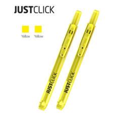 모리스 저스트클릭 형광펜S 노크식 형광펜, 1개, 노랑+노랑