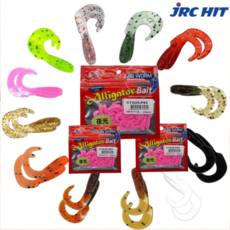 JRC-HIT엘리게이터 1인치그럽웜 벌크/60pcs-CTG25/산천어 송어 볼락 평창 홍천강축제, 60개