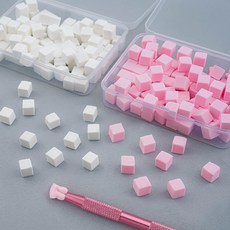 네일스토어 그라데이션 고밀도 스펀지 100개입, 1개, 1.화이트 100개입 W705