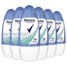 Rexona 렉소나 독일 샤워 프레쉬 운동 데일리 여성용 데오드란트 6팩, 50ml