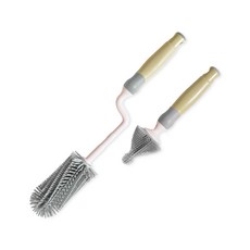 하이비 100%국내제조 다용도 실리콘 젖병세척솔세트 텀블러 젖꼭지 젖병 빨대컵 세척, 핑크, 회전형