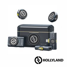 Hollyland LARK M2 COMBO套組 一對二無線麥克風(公司貨), 黑色