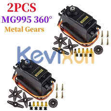 2510개 13KG 서보 디지털 MG995 올 메탈 기어 JR 자동차 RC 모델 헬리콥터 보트 아두이노 UNO DIY용, 11 MG995-360 2PCS