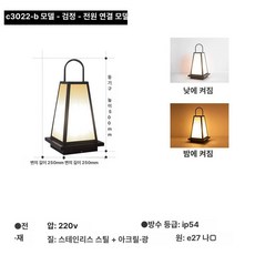 정원 바닥 조명 일식당 램프 선술집 이자카야 입구, 스테인리스스틸 25 x 50cm 유선 모델