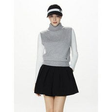 듀빅 여성 하프넥 세미 오버핏 니트 조끼 DF3WSV276MG