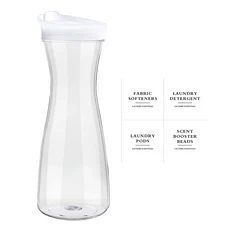 세탁 세제 디펜서 병 세탁 액체 원단 유연제 블렌치 향기 부스터 비즈 방수 라벨 포함 1pc, 01 1000ml, 01 clear