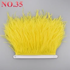 리본 테이프에 달린 10미터 타조 깃털 10-15CM 바느질용 흰색 트림 보아 의류 스커트 드레스 프린지 재봉용, [15] NO.  35