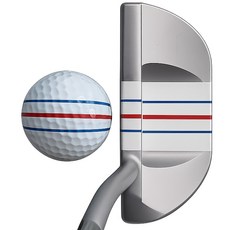 3타줄이기 퍼터 스티커 4매입 삼선 골프 퍼팅라인 트리플라이너, 화이트, 4개