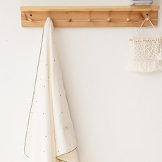 bamiblanc 亞麻Coco毯子嬰兒包巾毯子 夏季四季, 黑點