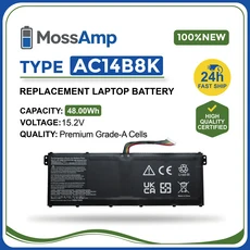 MossAmp AC14B8K 노트북 배터리 (Aspire Swift Chromebook Nitro E3-111 ES1-511 V3-371 3 호환), 01 AC14B8K