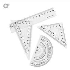 굿포머스 각도기 삼각자 4종세트 학생자