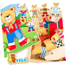 비가 꼬마곰돌이 옷입히기퍼즐 유아퍼즐, 1개