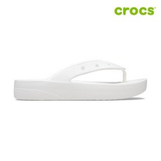 크록스 플랫폼 플립 여성샌들 207714-100_CA