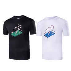 勝利VICTOR 運動上衣 羽球上衣 3D羽球場 T-2406, 1個, C黑,L