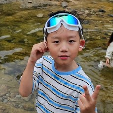 미러 물안경 일체형 와이드뷰 고글 귀마개 물안경 수경 여아 남아