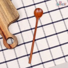 옻칠 나무 티스푼 로즈우드 원형 우드 커피 디저트 홈카페 차 스푼 수저 빅캣마켓