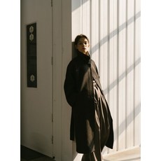 라미네즈 LAMINEZ 레글런 울 발마칸 코트 - 브라운